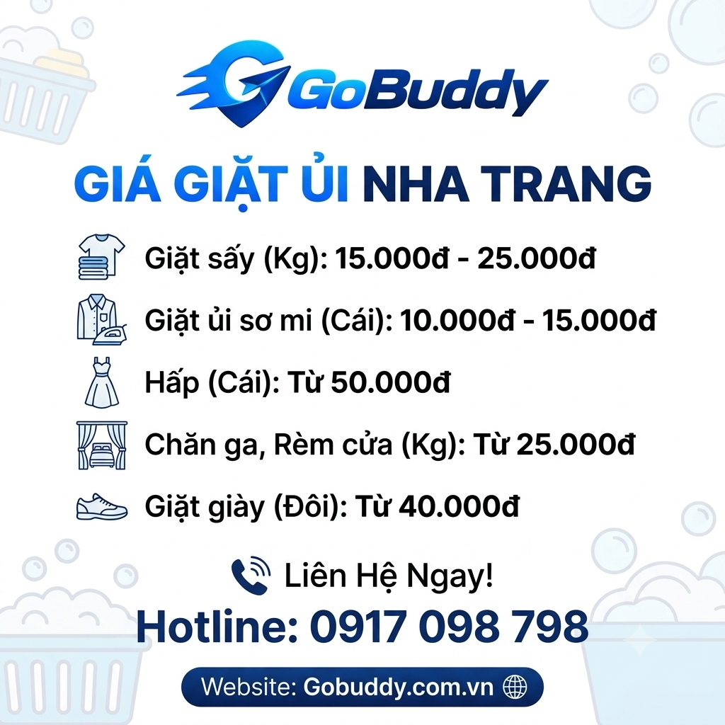 Giá Giặt Ủi Nha Trang Bao Nhiêu? Bảng Giá Dịch Vụ Giặt Sấy Mới Nhất