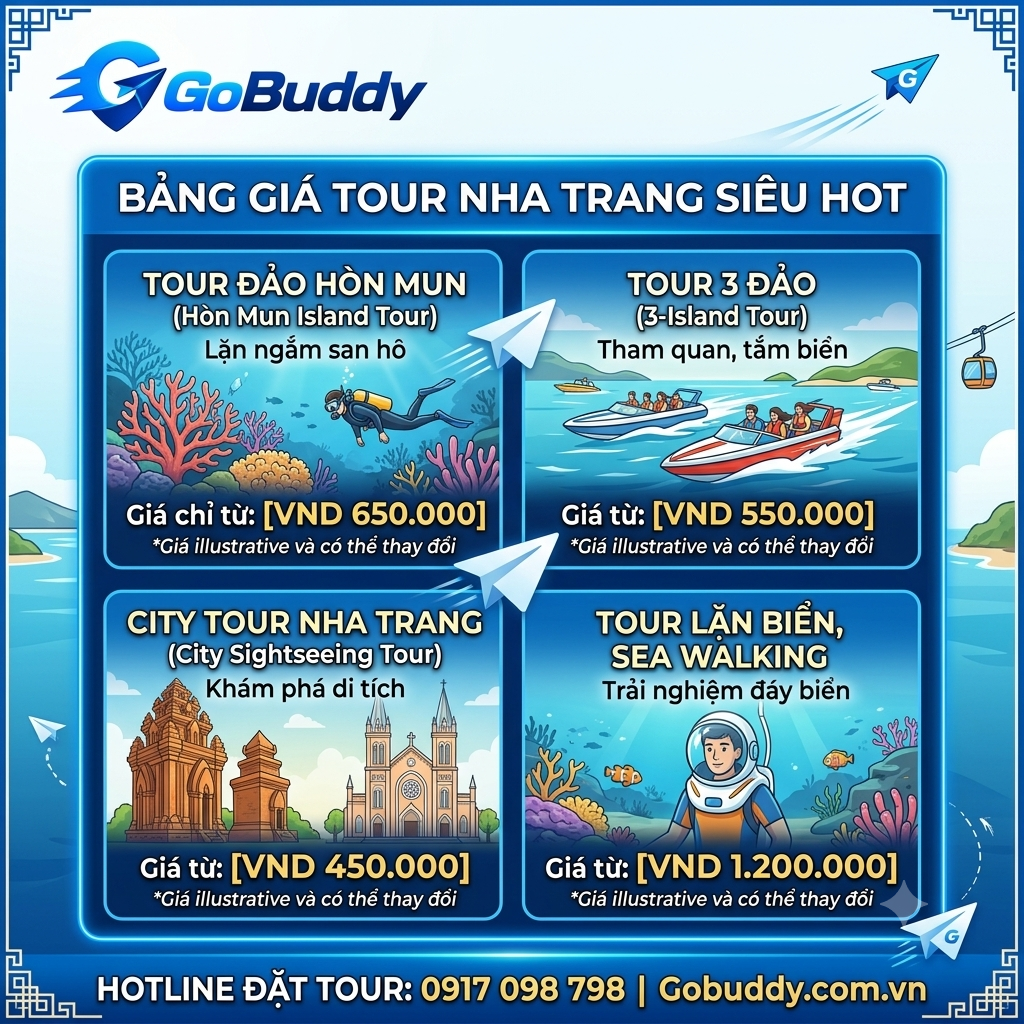 Giá tour Nha Trang – Cập nhật chi phí và các gói tour hấp dẫn