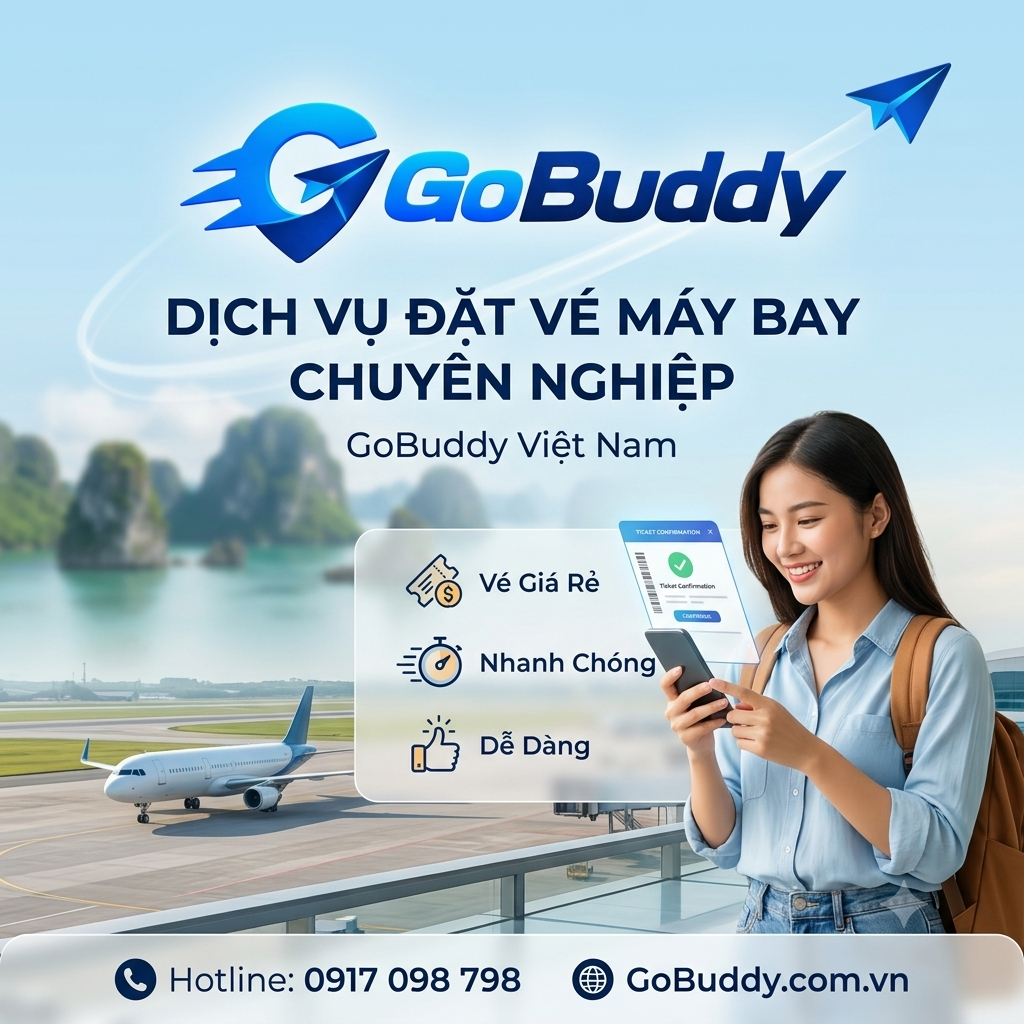 Dịch vụ đặt vé máy bay du lịch GoBuddy Việt Nam – Đặt vé nhanh, giá tốt