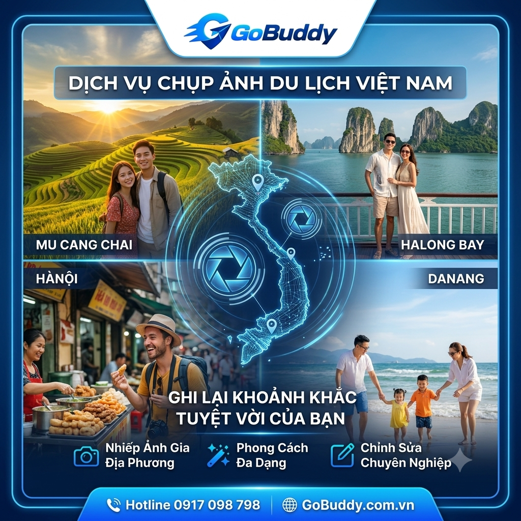 Dịch vụ chụp ảnh du lịch GoBuddy Việt Nam – Lưu giữ trọn vẹn hành trình đáng nhớ