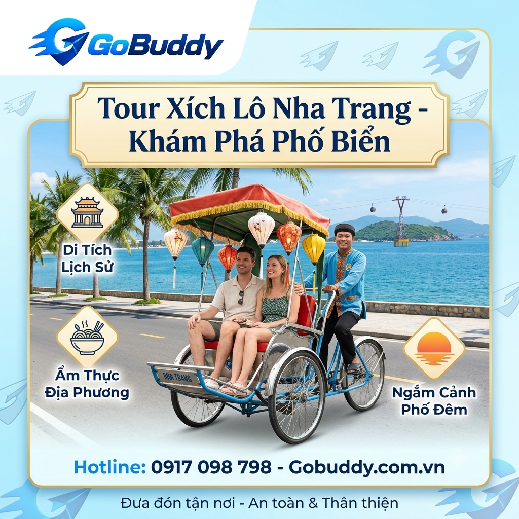 Tour Xích Lô Nha Trang – Trải Nghiệm Thành Phố Biển Theo Cách Độc Đáo